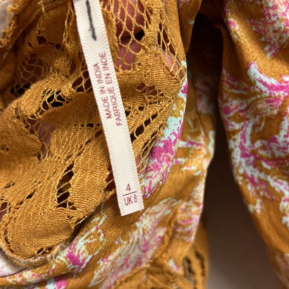 Free People Lucie Mini Dress in Antique Gold - Picture 15 of 16